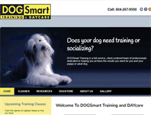 Tablet Screenshot of dogsmart.ca